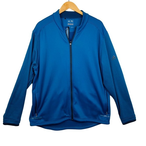 Adidas Blue ClimaHeat Fleece Lined Full Zip Golf Performance Jacket Men'sSize XL - Picture 1 of 6